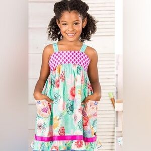 Matilda Jane Pink and Teal Floral Dress